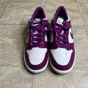 Nike Dunk Low White Viotech GS Shoe Size 6.5Y Purple FB9109-110 NWT